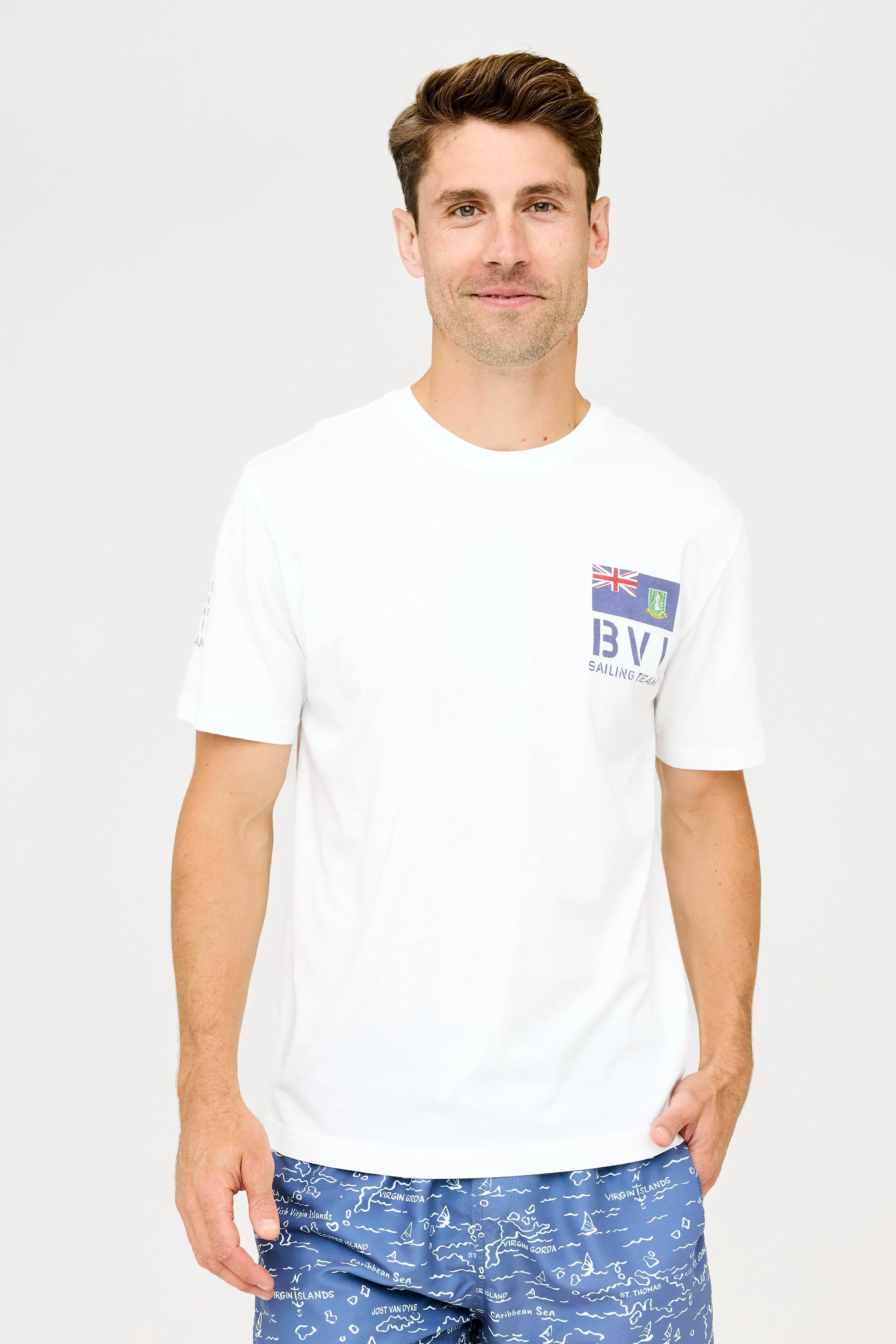 BVI Sailing Team Patch T-Shirt - White