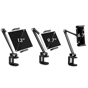 C Clamp Desk Stand for 4.5-13" Phone&Tablet(AP-7LC)