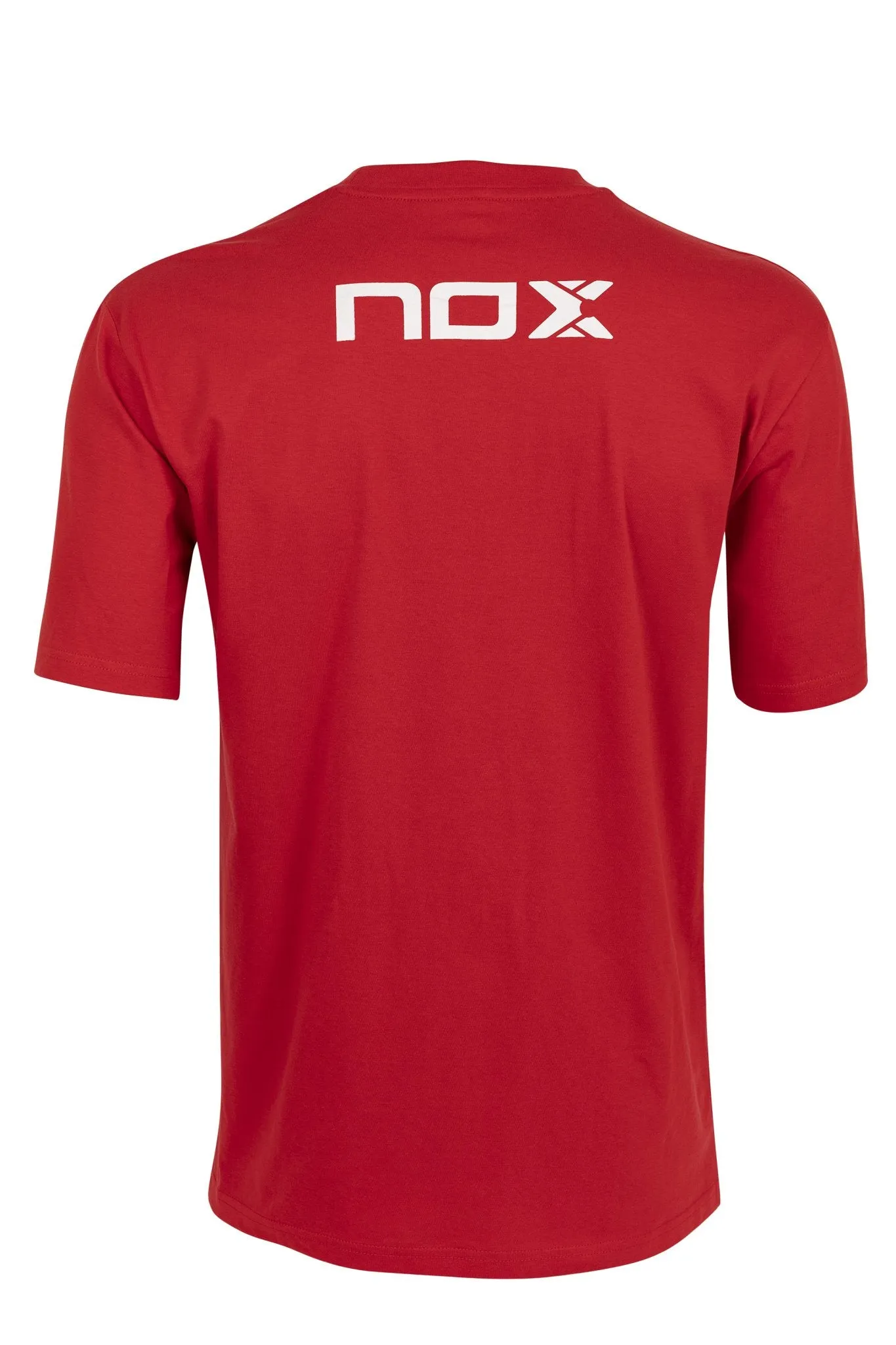 CAMISETA BASIC NOX ROJA LETRAS BLANCAS