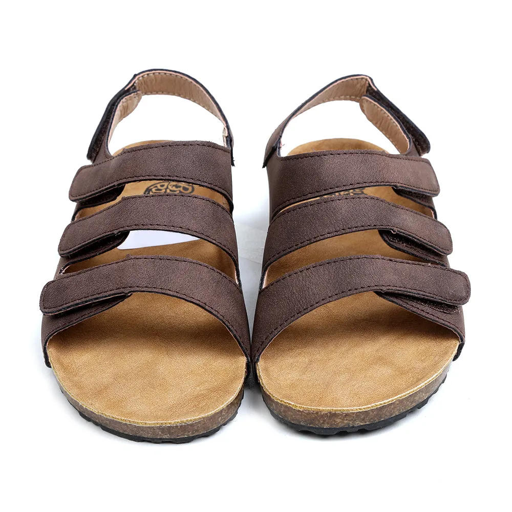 Casual Straps Sandal For Boys - Coffee