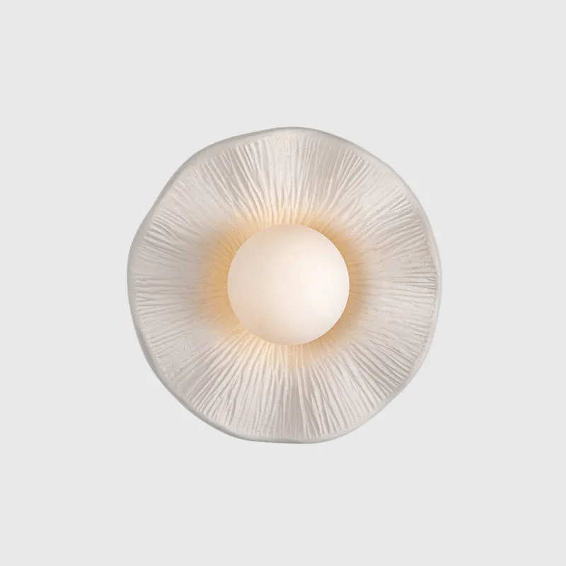 Ceramic Grooved Wall Light