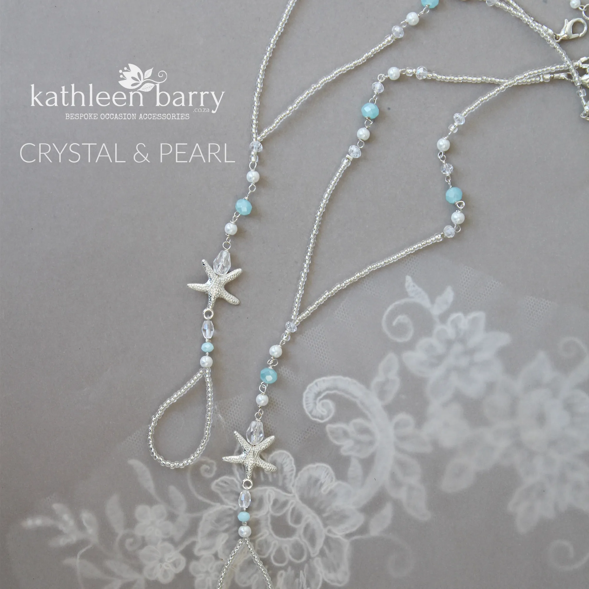 Cherize starfish Barefoot Jewellery Sandals for Brides and bridal party - (Pair) Available in Rose gold, gold or silver