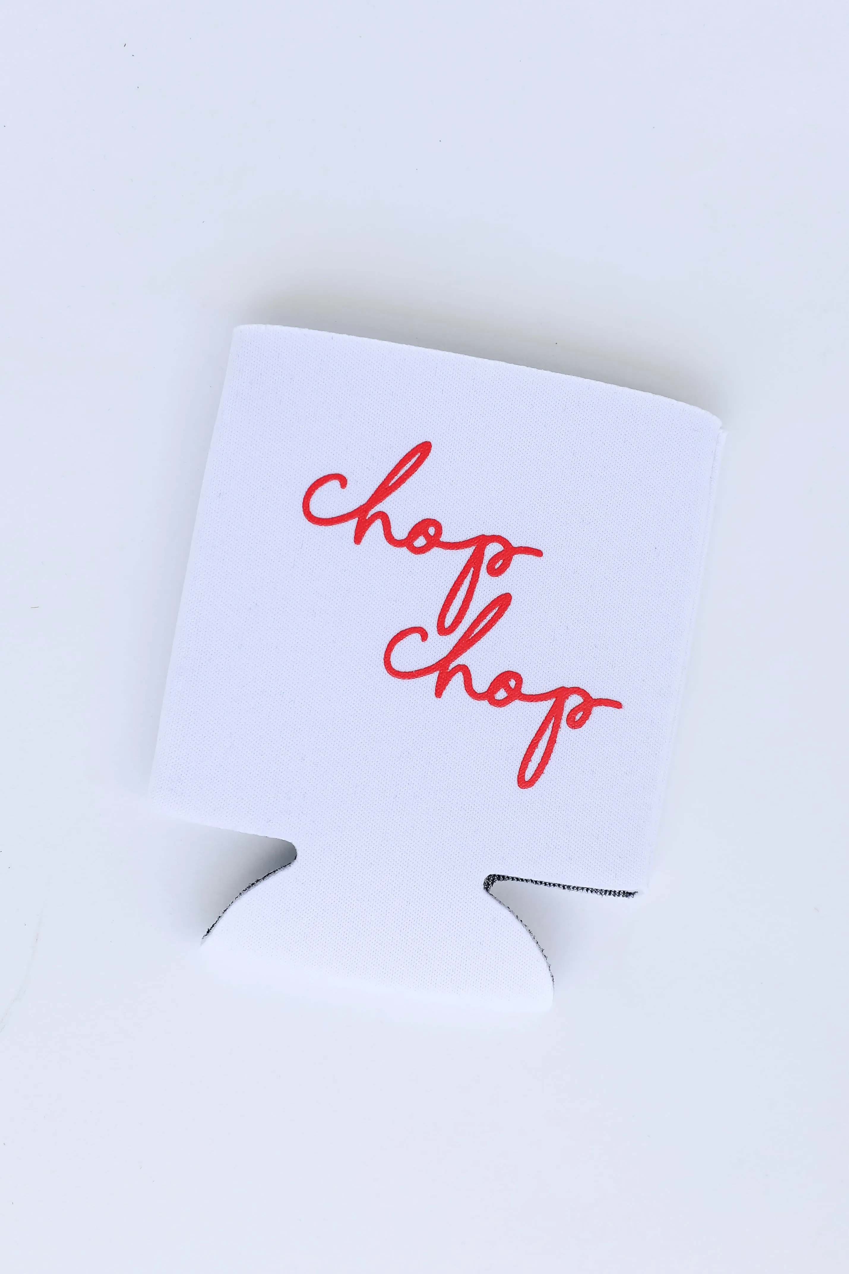 Chop Chop Script Koozie