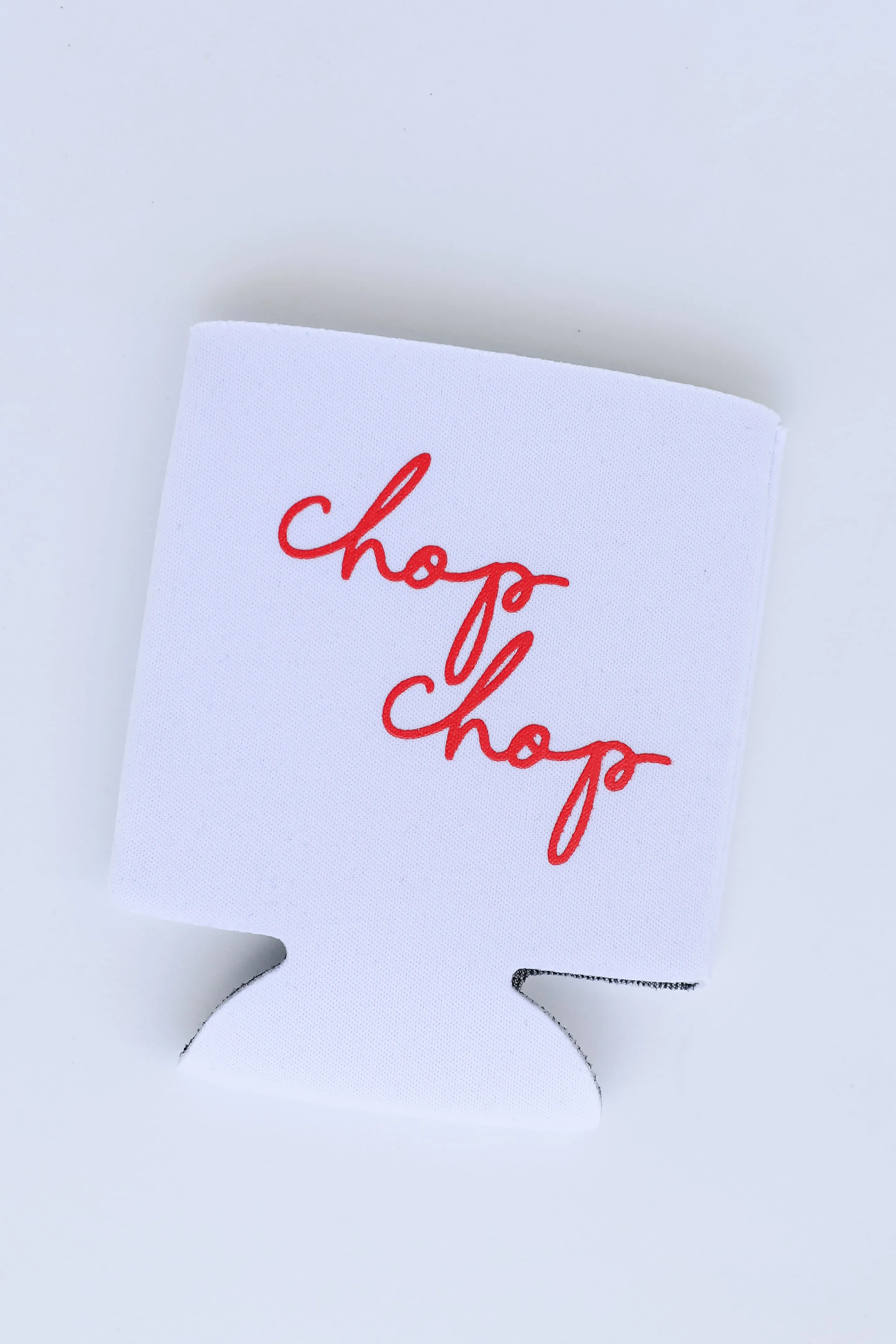 Chop Chop Script Koozie