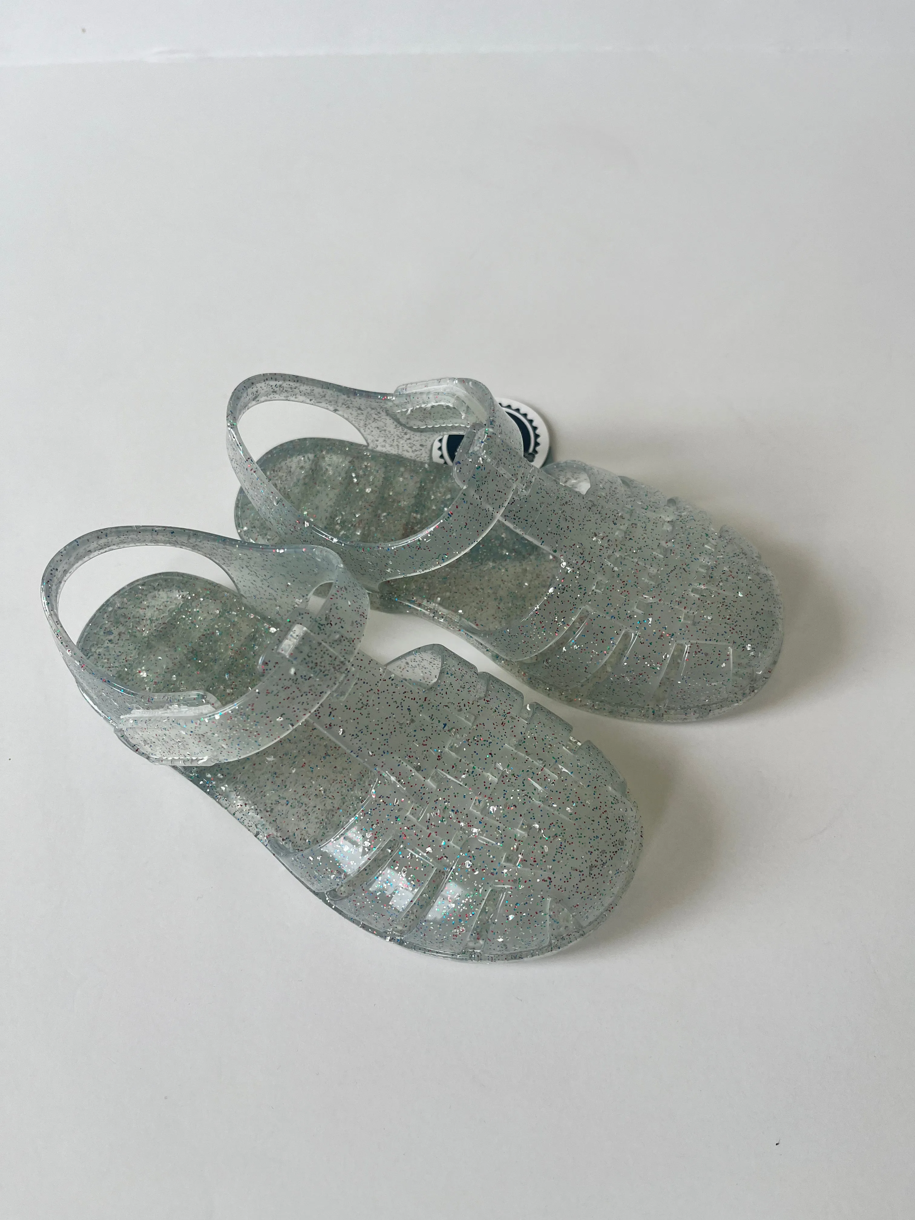 Clasica crystal multi clear glitter jellie sandal