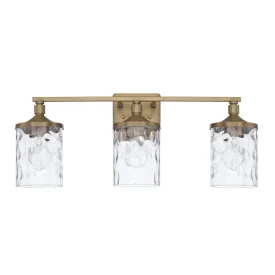 Colton 3 Light Vanity - Aged Brass