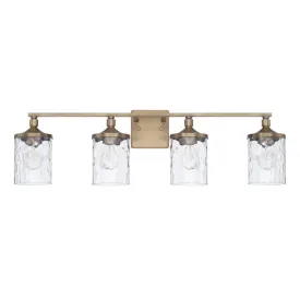 Colton 4 Light Vanity - Aged Brass