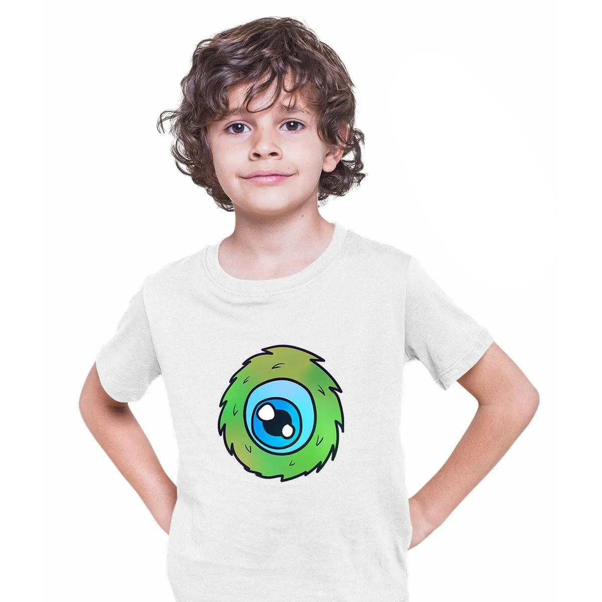 Cookie Green Tongue Monster Eye Funny Gift Drawing Kids Printed T-Shirt for Kids