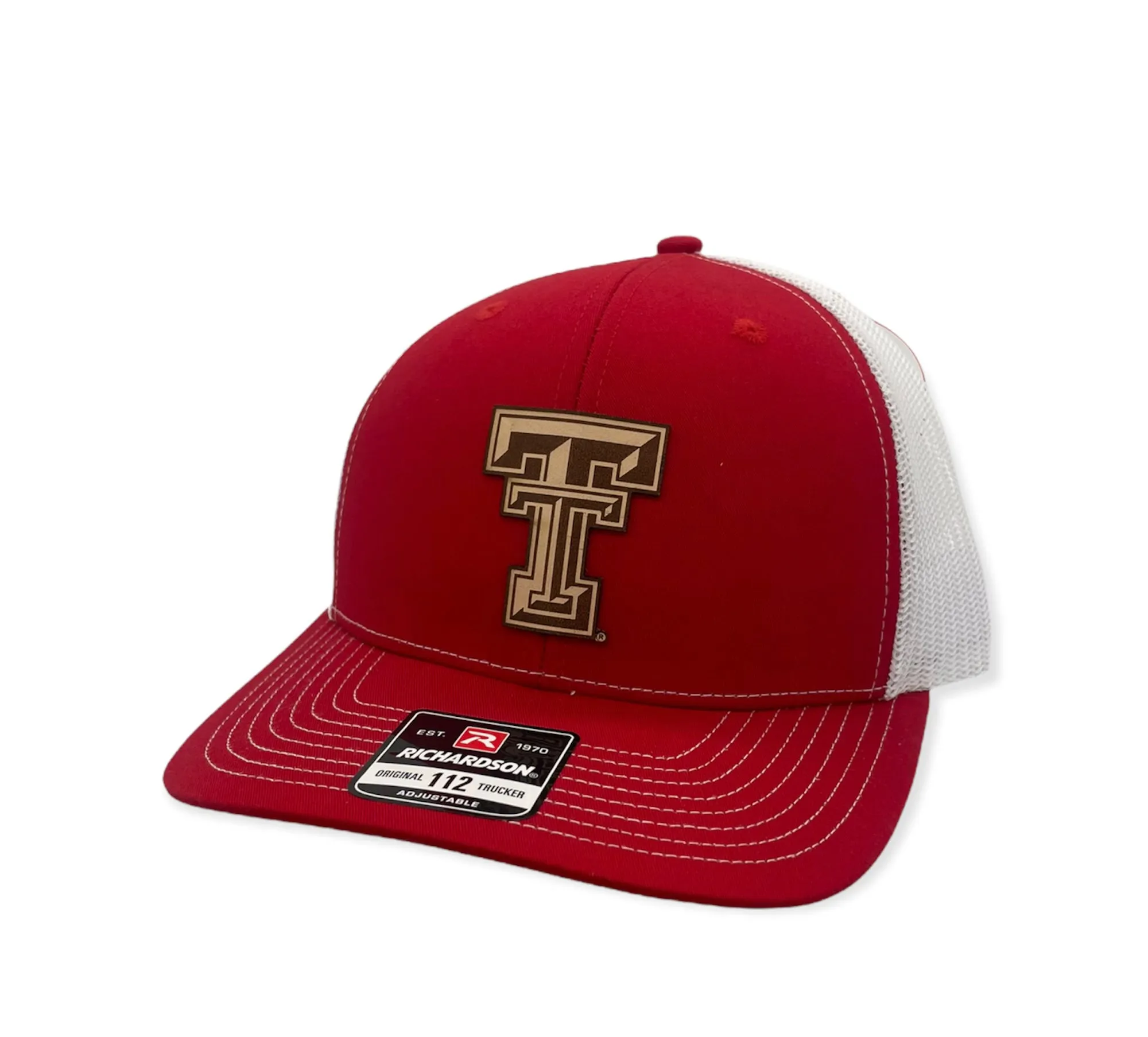 Cotton Row Leather Texas Tech Patch Cap