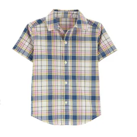 CRT Blue and White Check Casual Shirt 3778