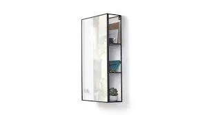 Cubiko Mirror & Storage Unit - Black