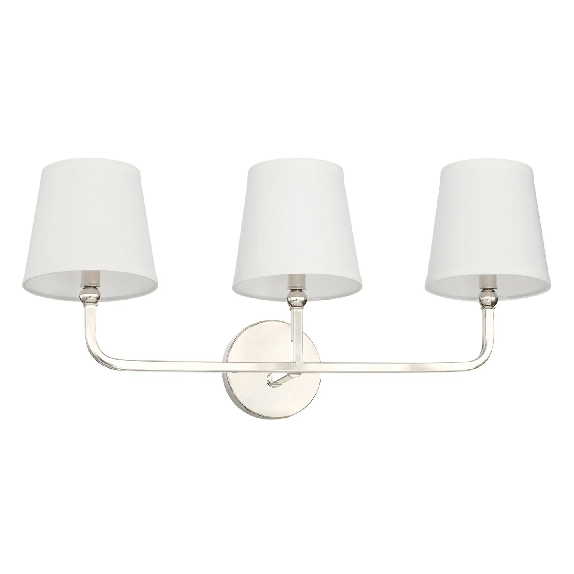 Dawson Three Light Vanity Fixture - Polished Nickel