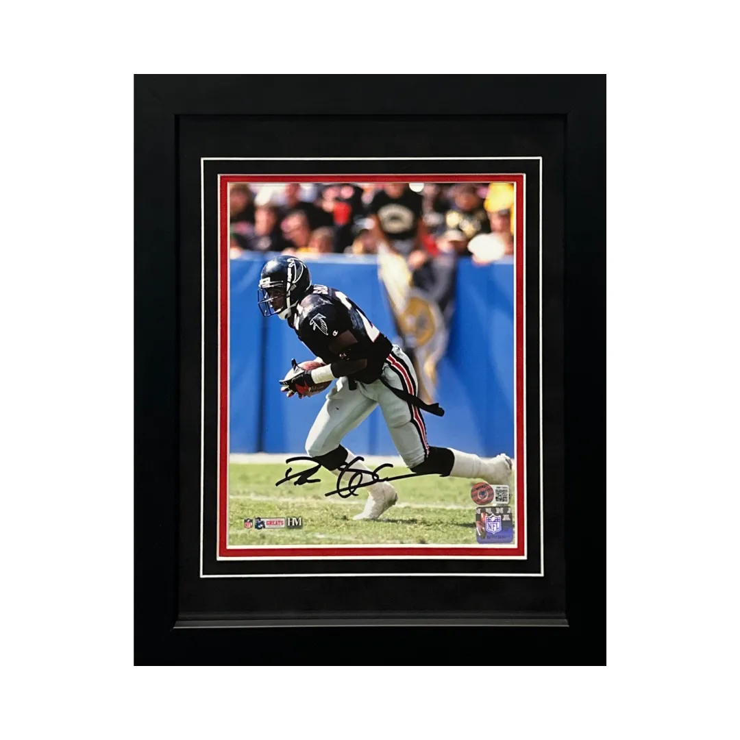 Deion Sanders Atlanta Falcons Autographed Framed 8x10 - Beckett COA