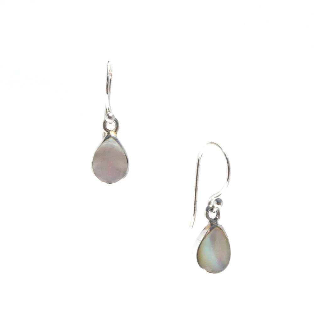 Dew Drop Mother of Pearl Earrings Small