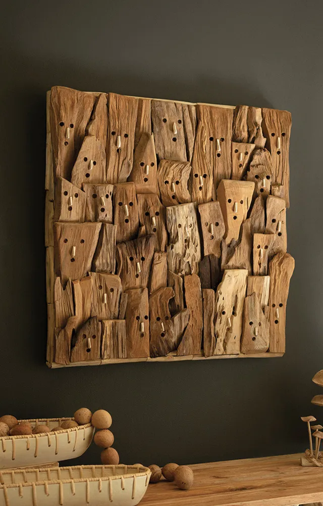 Driftwood Faces Wall Art