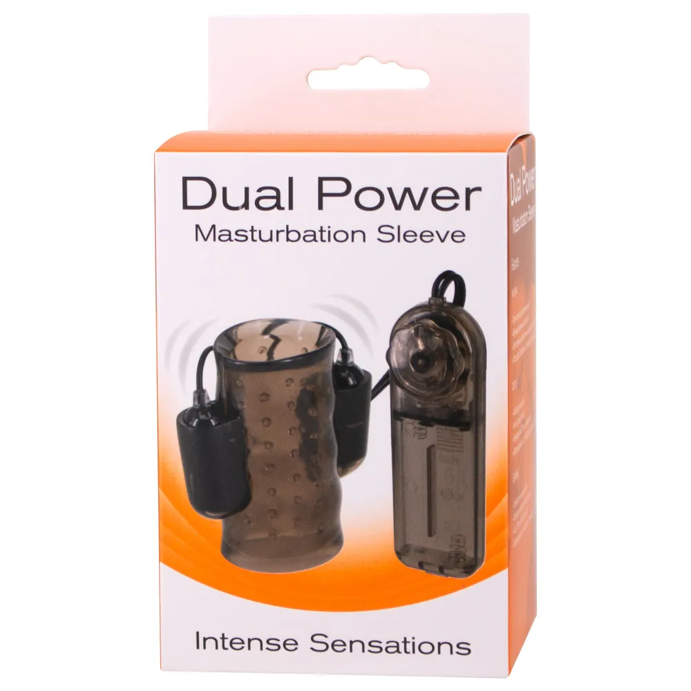 Dual Power Vibrating Masturbation Sleeve