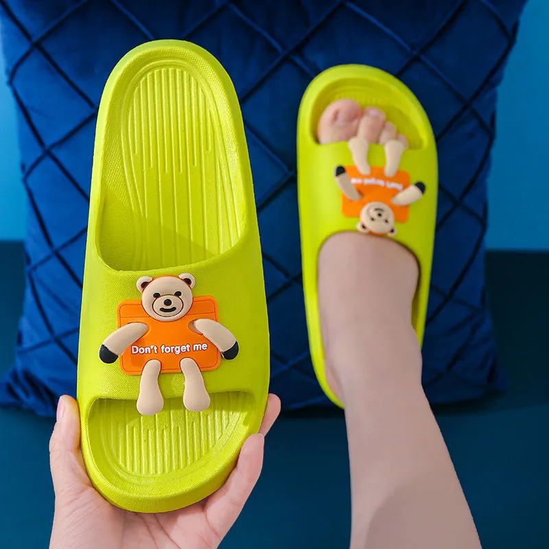 Dunnmall Children's Slippers Summer Boys Cartoon Dinosaur Home Open Toe Slippers Girls Baby Non-Slip Parent-Child Sandals