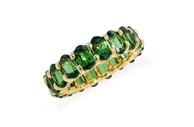 Eternity Ring Tsavorite Garnet & Gold