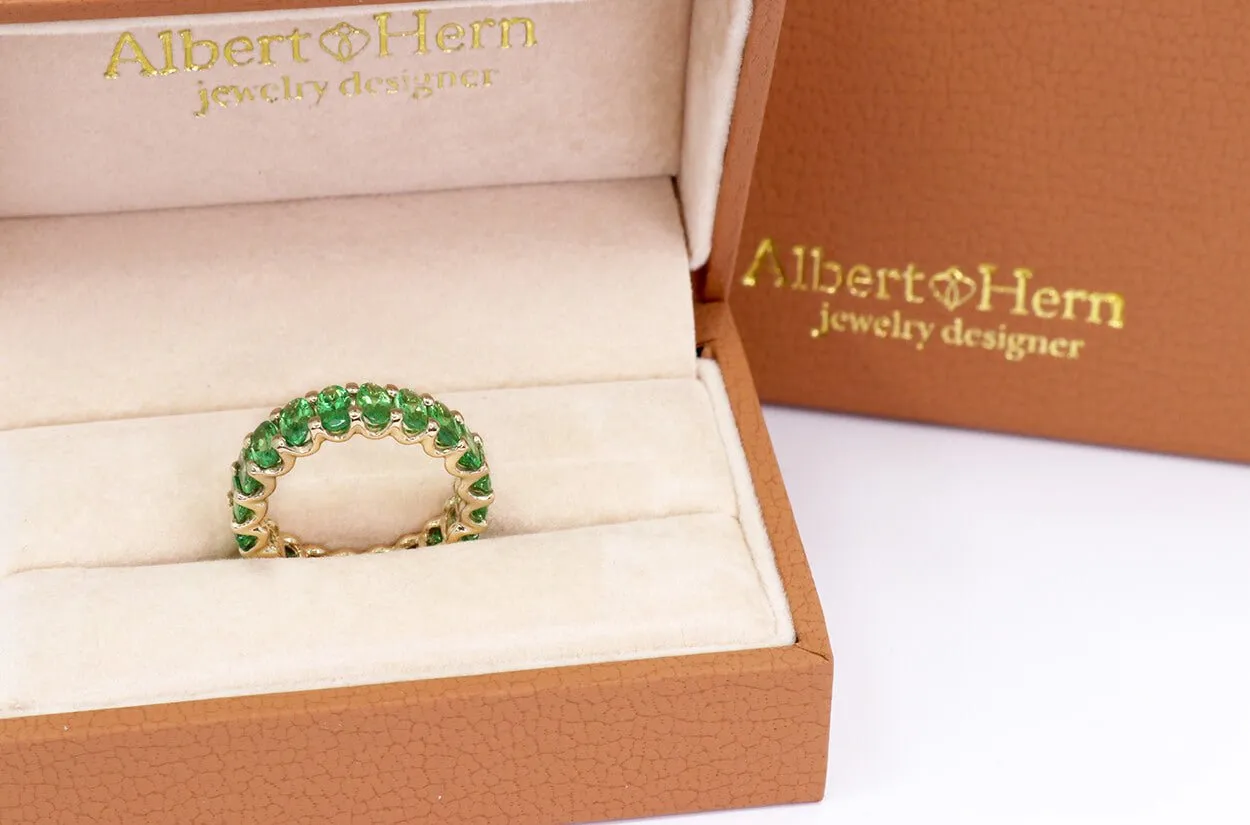 Eternity Ring Tsavorite Garnet & Gold