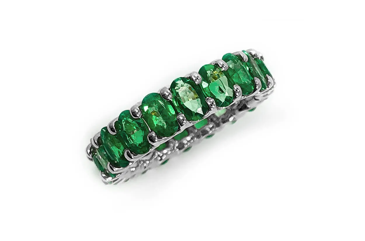 Eternity Ring Tsavorite Garnet & Gold