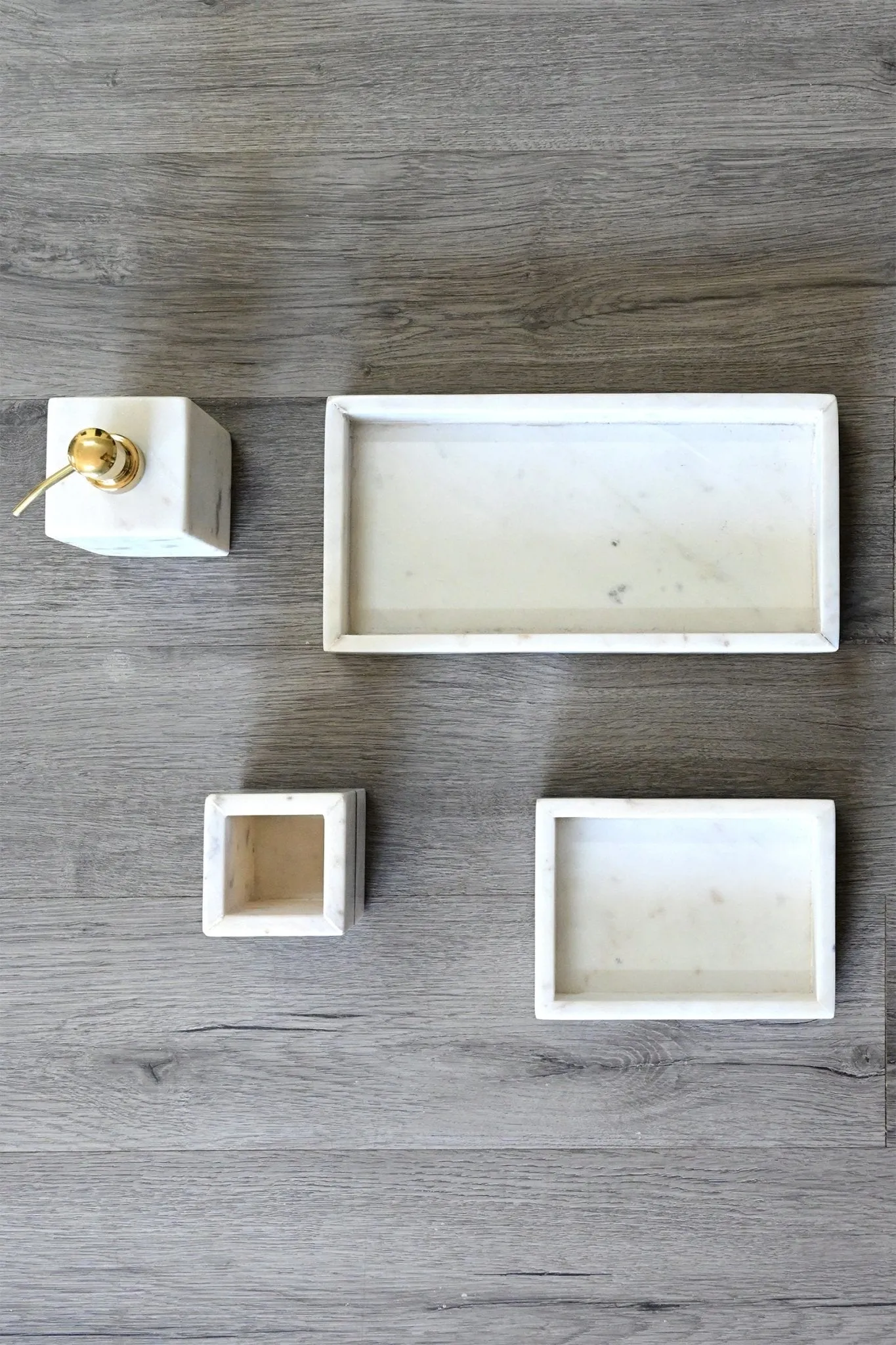 FLORENCE WHITE MARBLE BATHROOM SET