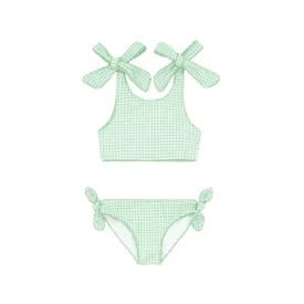 gingham tie knot bikini