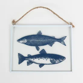 Gisela Graham Glass Framed Hanger Fish Decoration