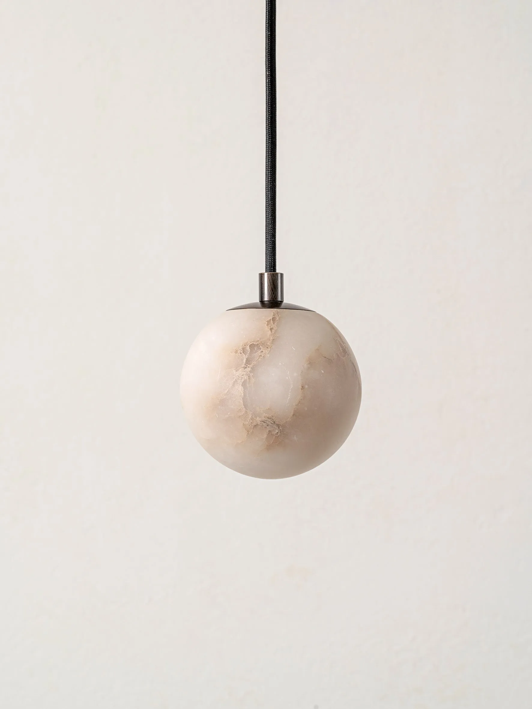 Globa - alabaster glass and bronze ceiling pendant