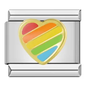 Gold Heart, Striped Multicolor