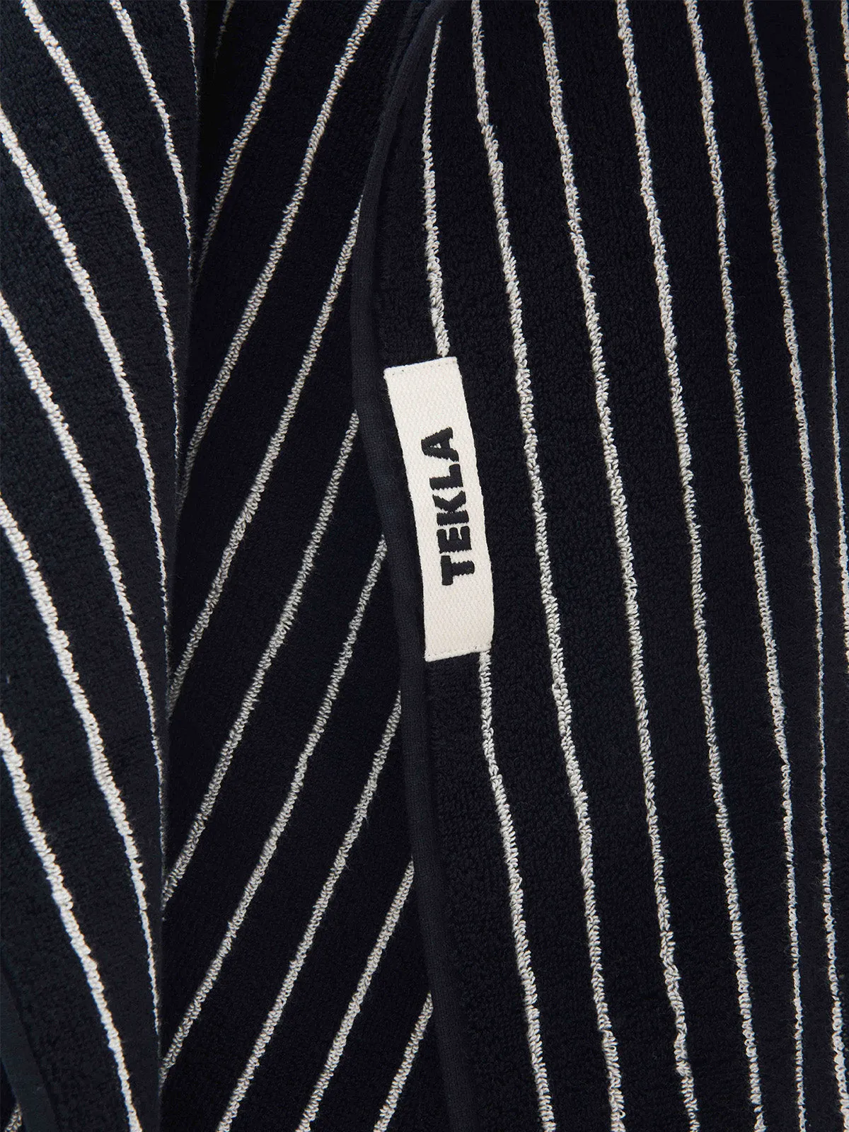 Guest Towel in Black Stripes