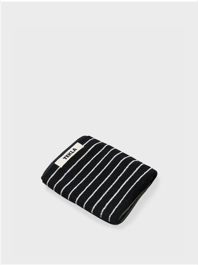 Guest Towel in Black Stripes