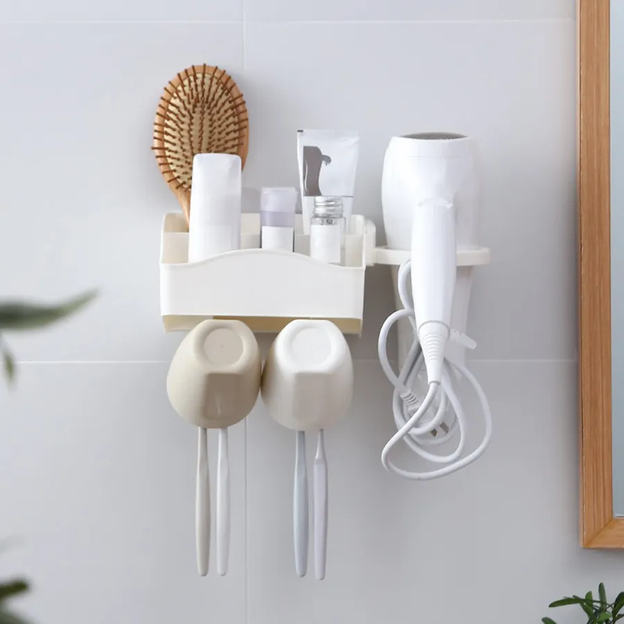 Hair Dryer Holder Organizer Wall Mount