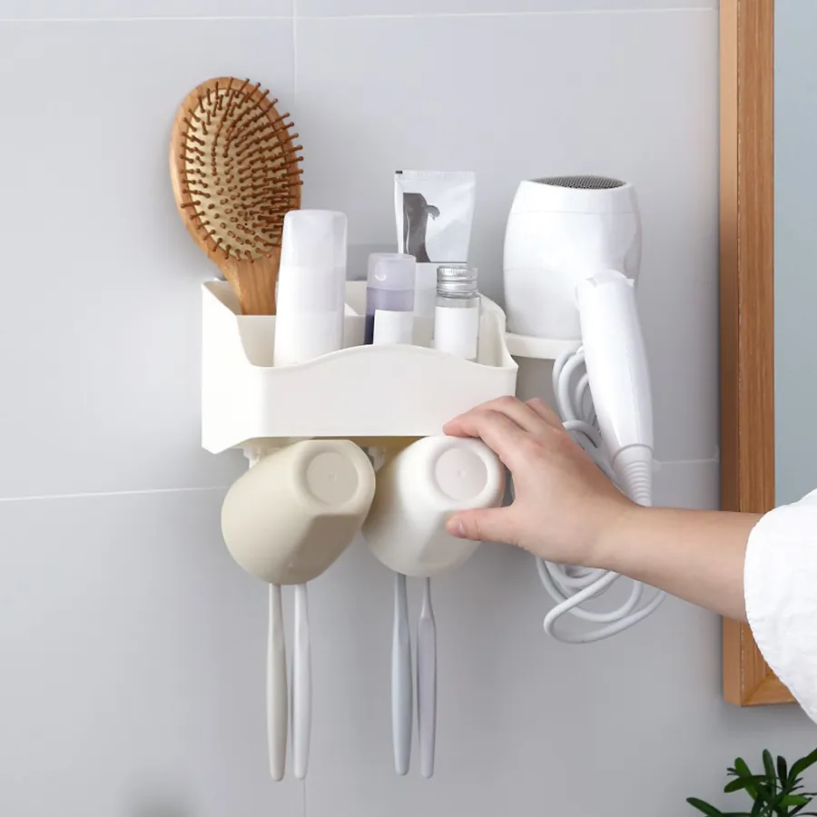 Hair Dryer Holder Organizer Wall Mount