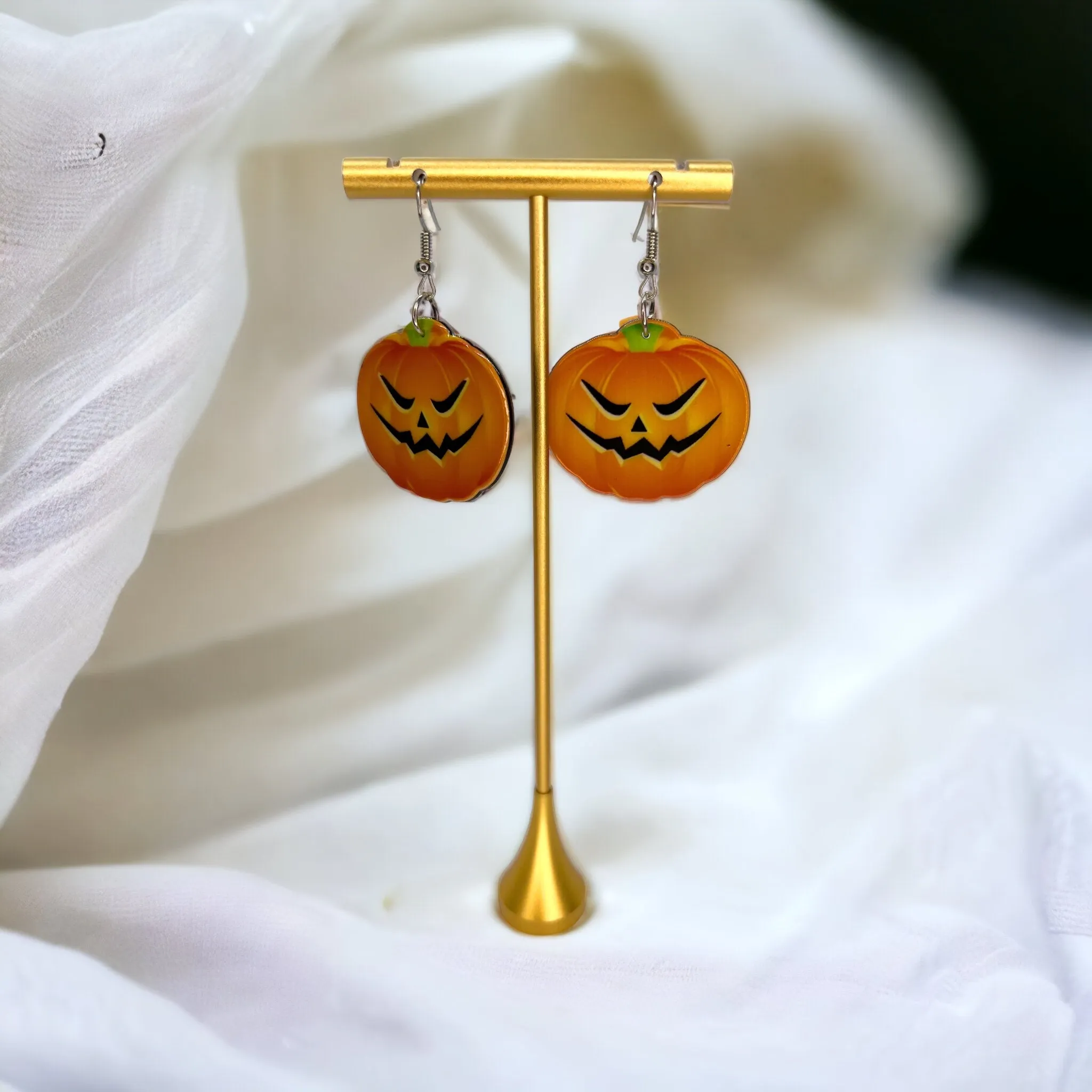 Halloween Earrings - Halloween Accessories, Witch Earrings, Not So Scary, Pumpkin Earrings, Scream Ghost