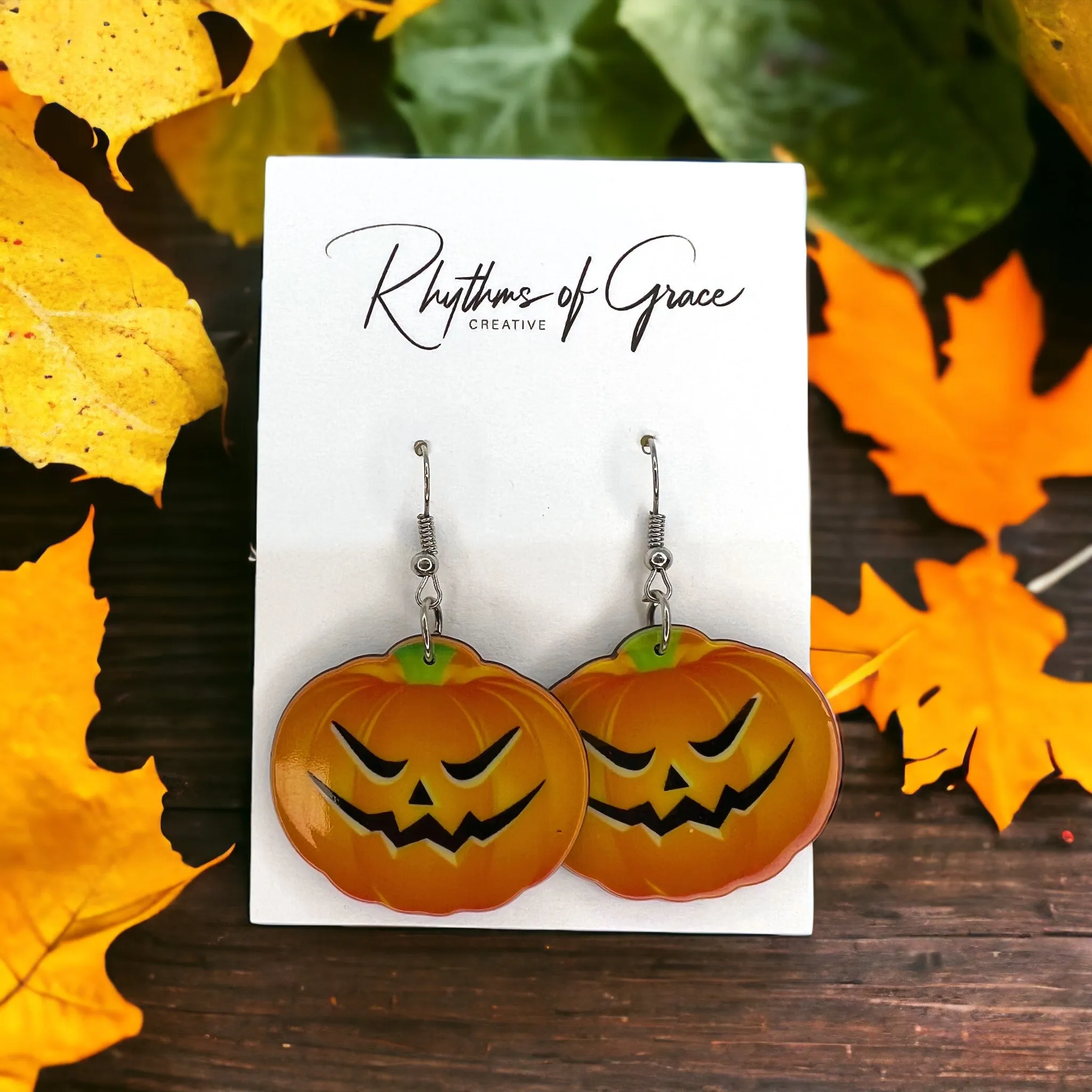 Halloween Earrings - Halloween Accessories, Witch Earrings, Not So Scary, Pumpkin Earrings, Scream Ghost