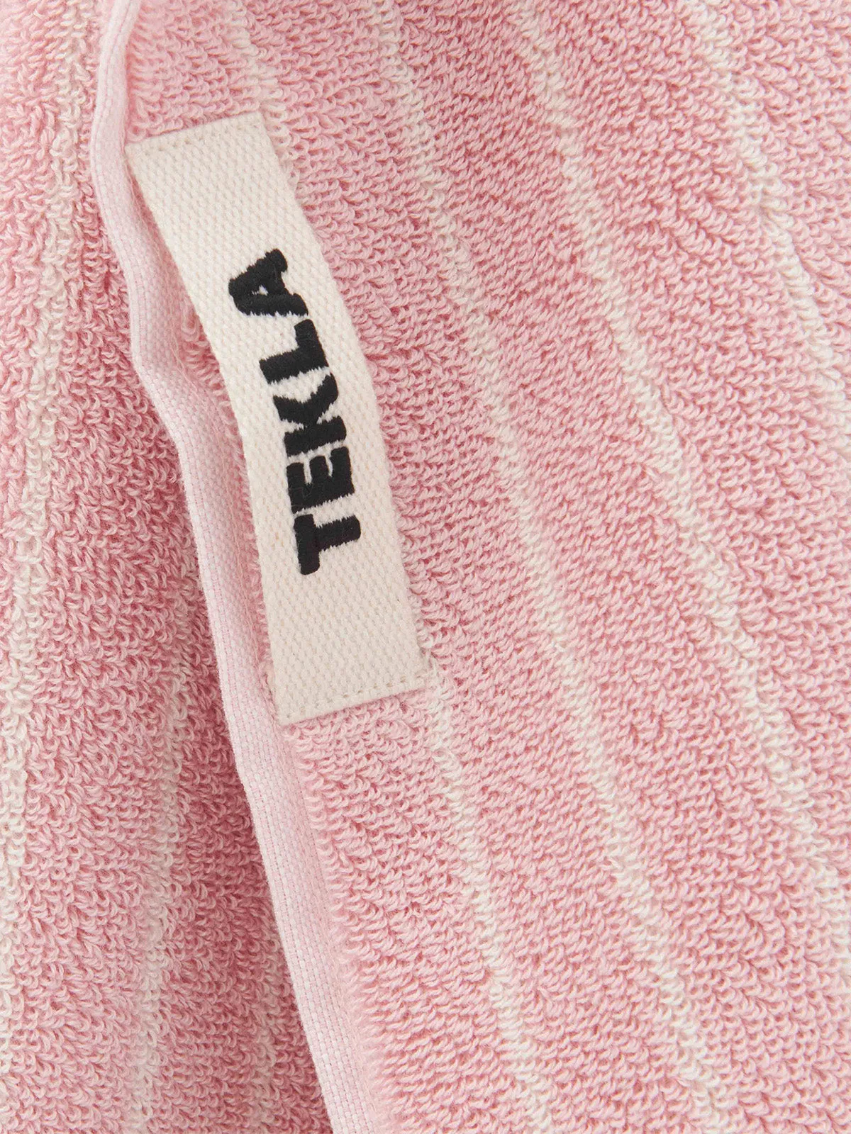 Hand Towel in Shaded Pink Stripes