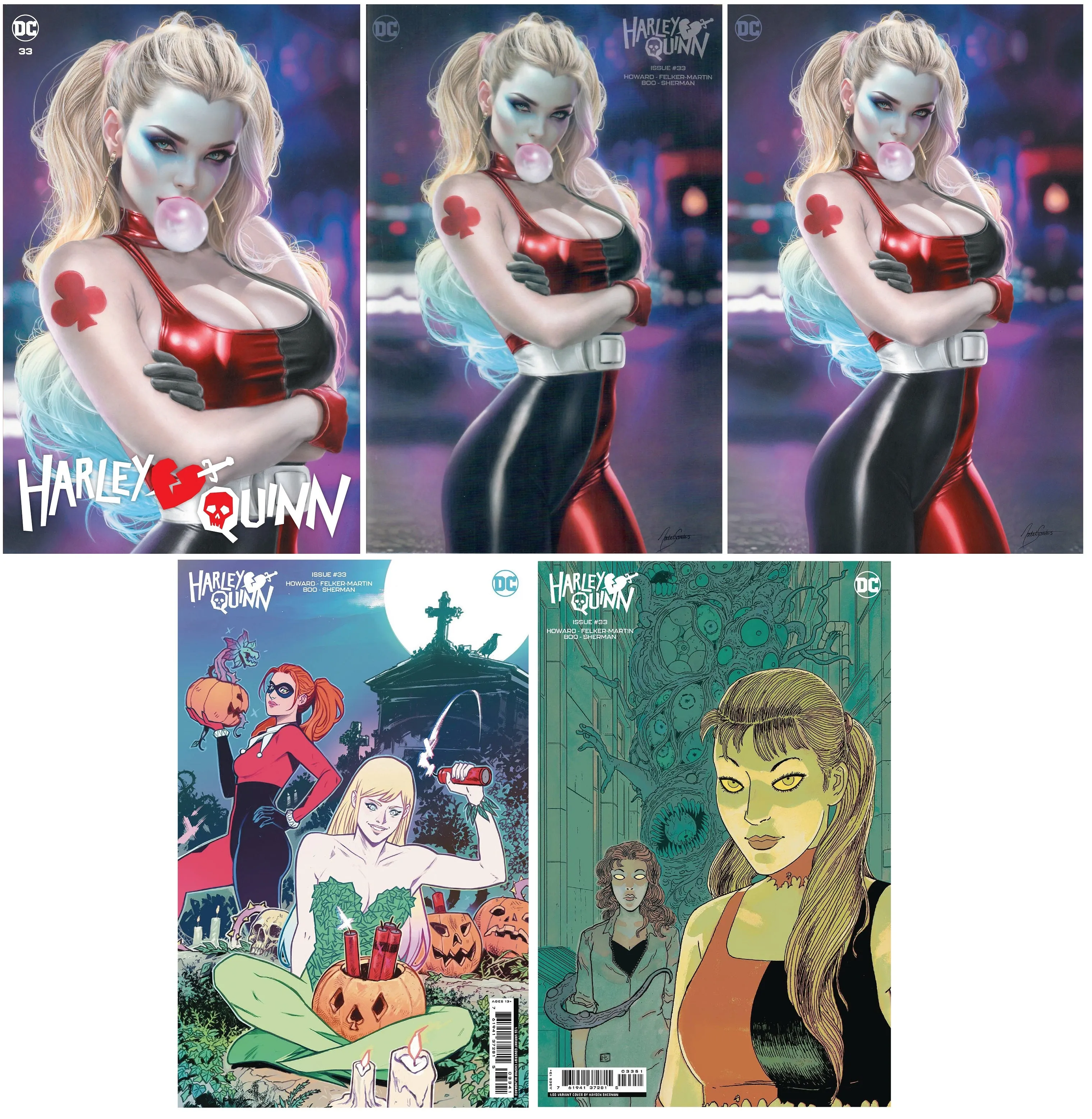 HARLEY QUINN 33 NATALI SANDERS VARIANTS