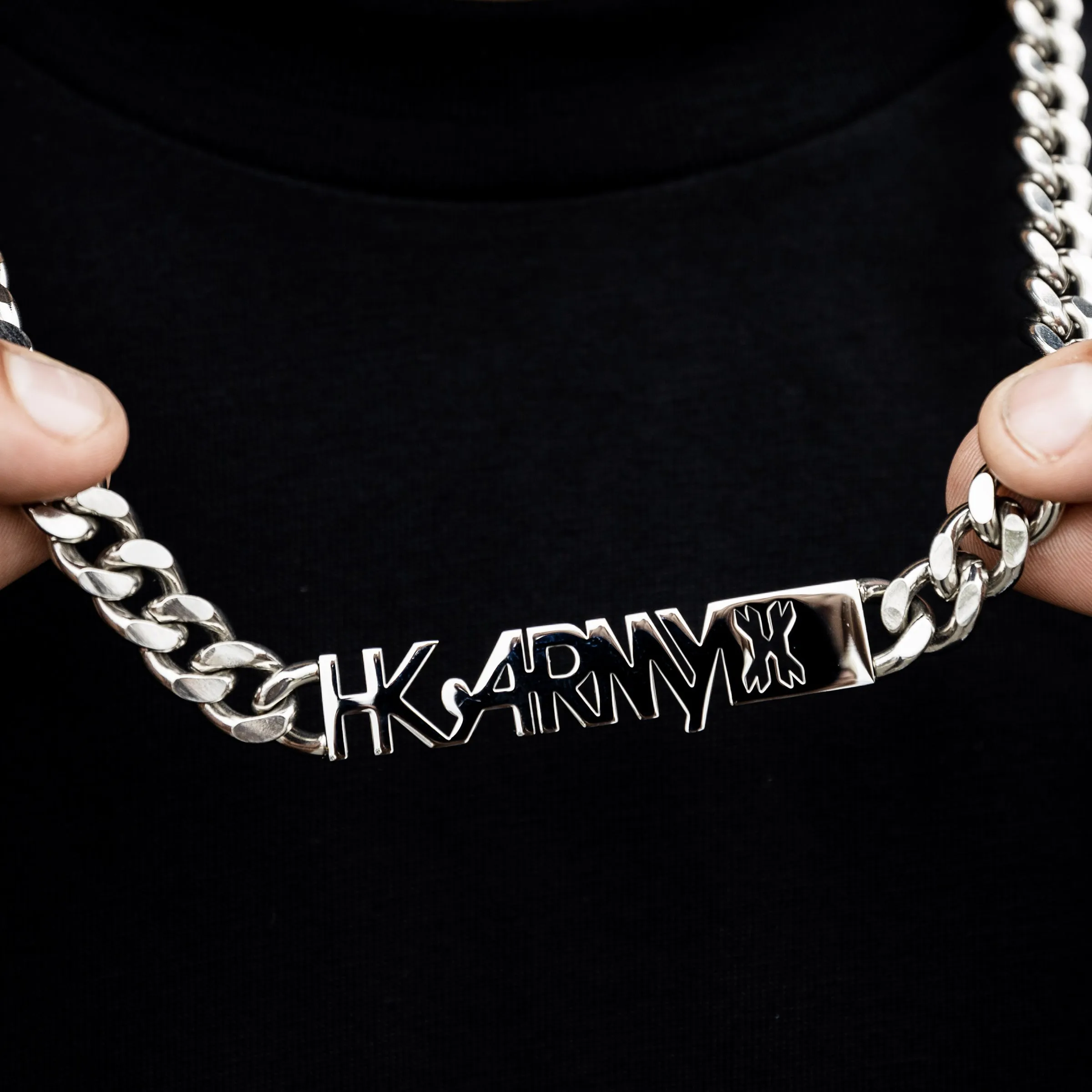 HKARMY Cuban Link Chain - 10mm Silver