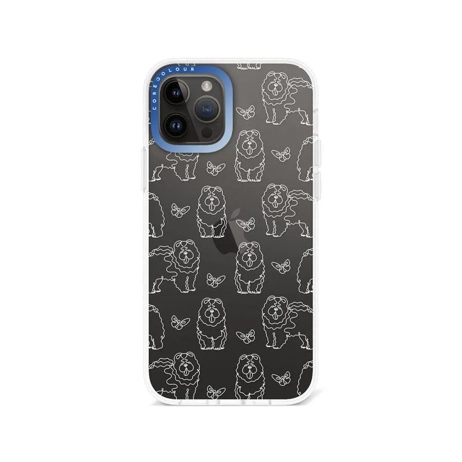 iPhone 12 Pro Chow Chow Minimal Line Phone Case