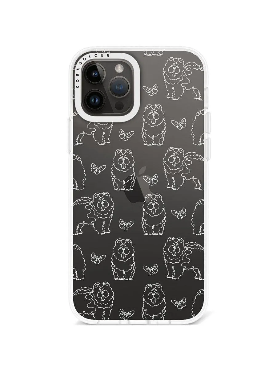 iPhone 12 Pro Chow Chow Minimal Line Phone Case