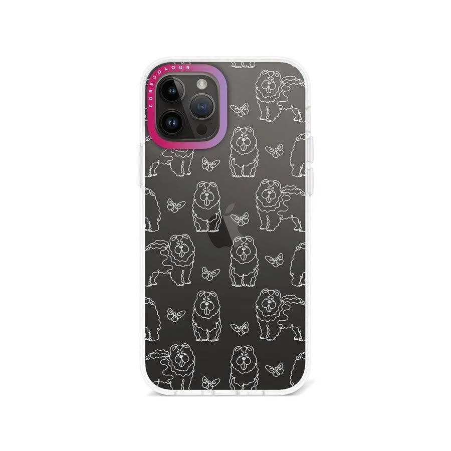 iPhone 12 Pro Chow Chow Minimal Line Phone Case