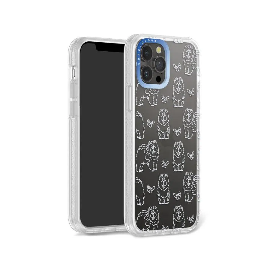 iPhone 12 Pro Chow Chow Minimal Line Phone Case