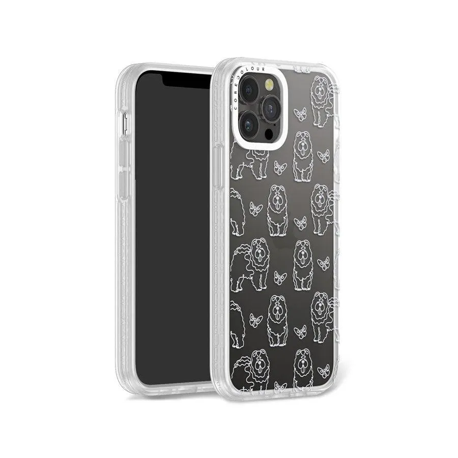 iPhone 12 Pro Chow Chow Minimal Line Phone Case