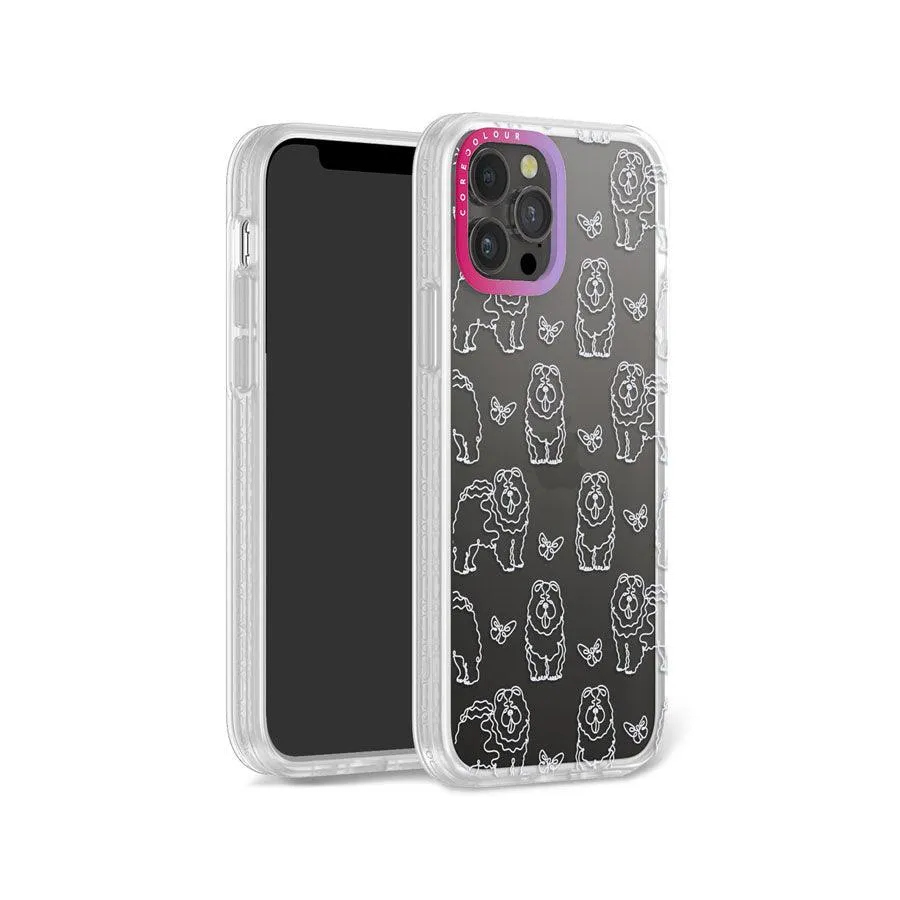 iPhone 12 Pro Chow Chow Minimal Line Phone Case