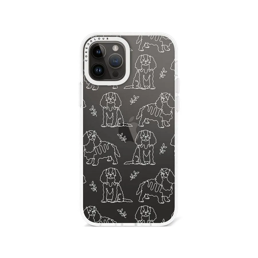 iPhone 12 Pro Cocker Spaniel Minimal Line Phone Case