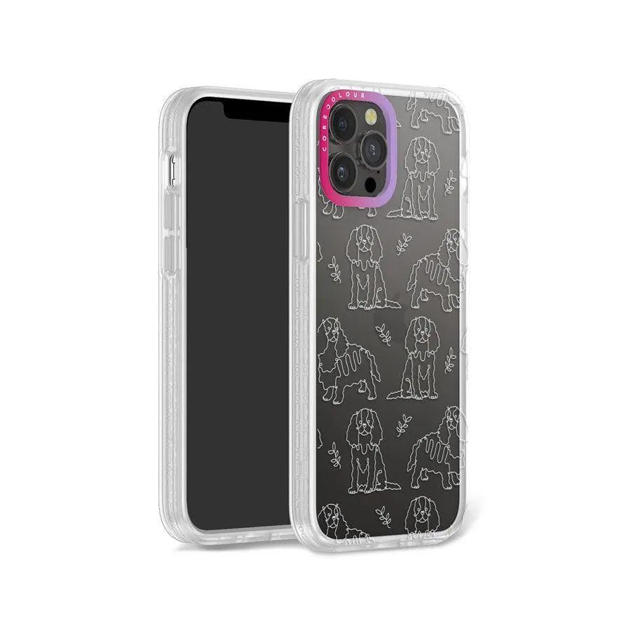 iPhone 12 Pro Cocker Spaniel Minimal Line Phone Case