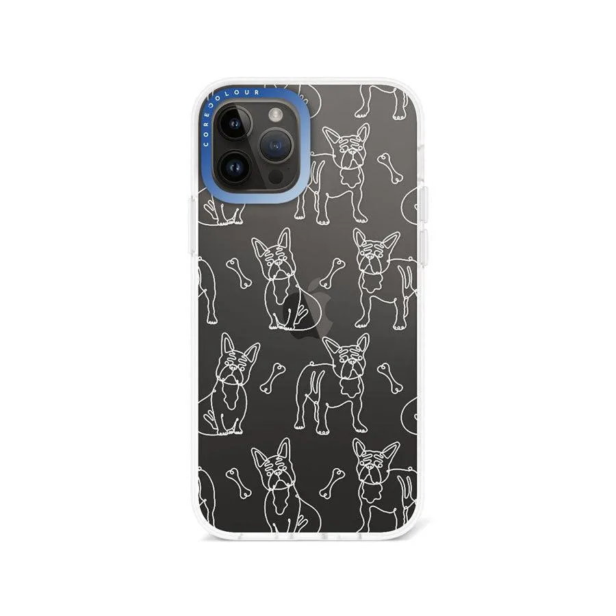 iPhone 12 Pro French Bulldog Minimal Line Phone Case