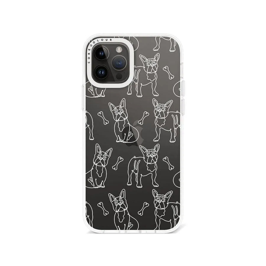 iPhone 12 Pro French Bulldog Minimal Line Phone Case