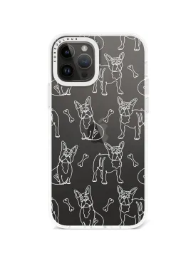 iPhone 12 Pro French Bulldog Minimal Line Phone Case