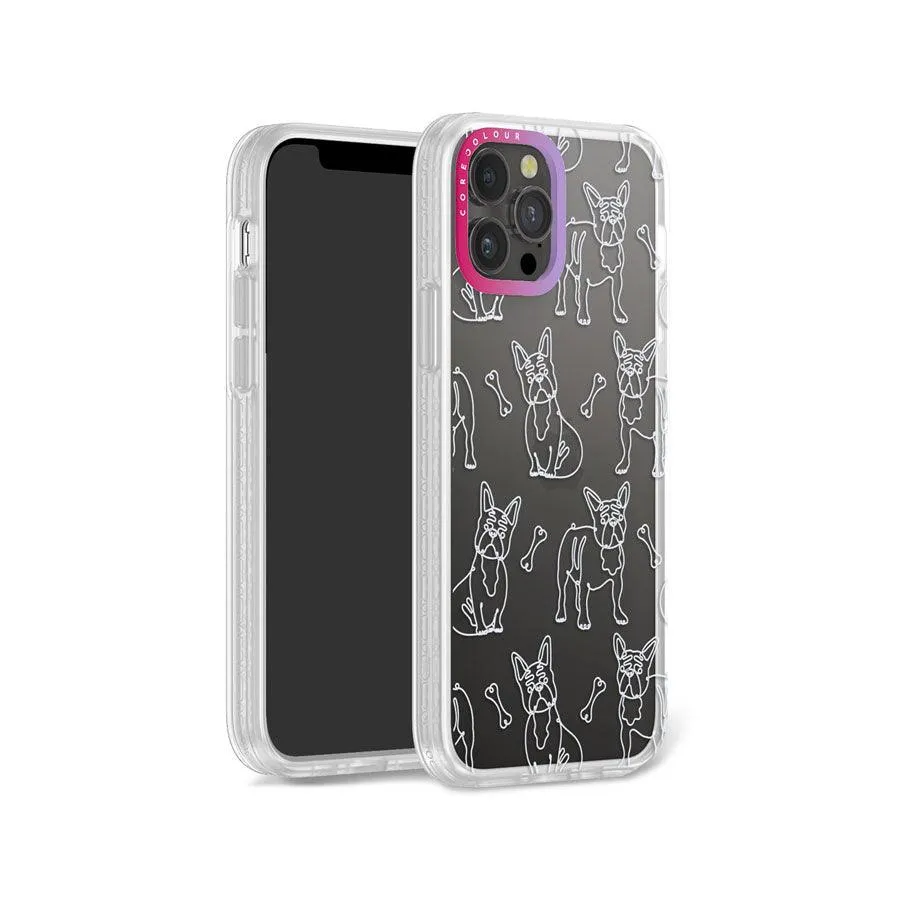 iPhone 12 Pro French Bulldog Minimal Line Phone Case